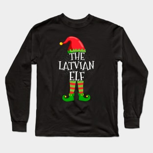 Latvian Elf Family Matching Christmas Group Funny Gift Long Sleeve T-Shirt